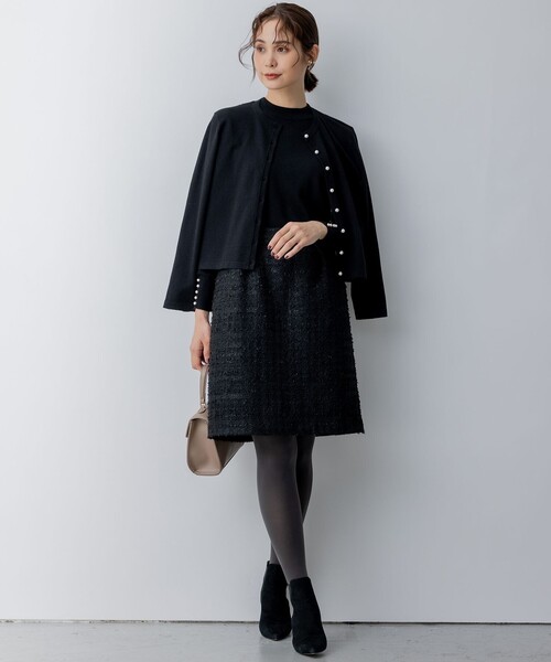 「組曲」 長袖ニット 7 ベージュ レディース_画像4