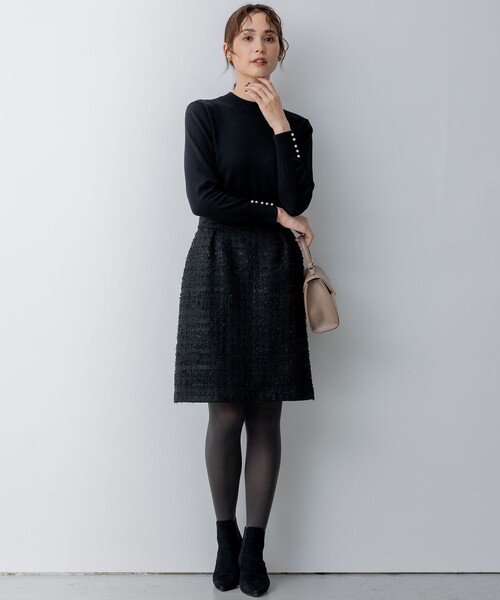 「組曲」 長袖ニット 7 ベージュ レディース_画像7