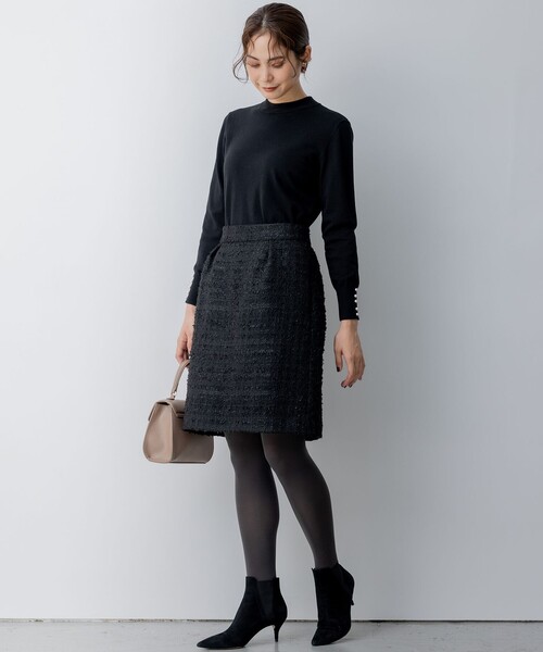 「組曲」 長袖ニット 7 ベージュ レディース_画像8