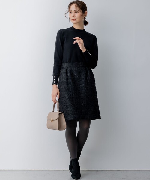 「組曲」 長袖ニット 7 ベージュ レディース_画像9