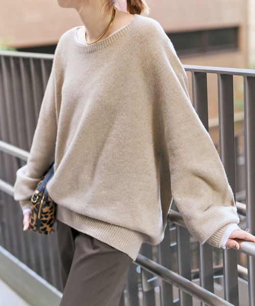 【完売品】ニュアンスコクーンシルエットニット Spick＆Span（スピック アンド スパン） ニット セーター ニュアンス