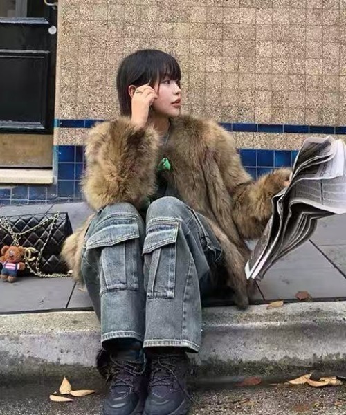 ジャケット・アウター Bearcat ViViDAY ブルゾン アウター 「新色追加」エコファーコート レディース