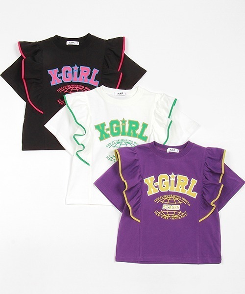 「X-girl Stages」 「KIDS」半袖Tシャツ 140cm ブラック キッズ_画像2