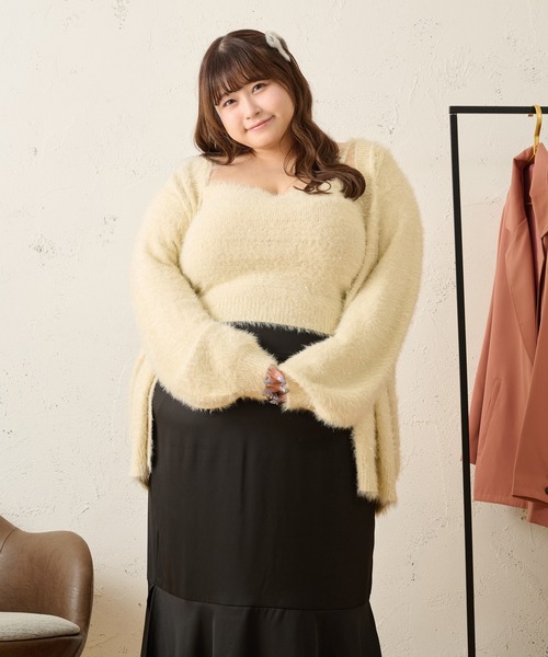 「Louiosy」 ニットカーディガン X-LARGE アイボリー レディース_画像3