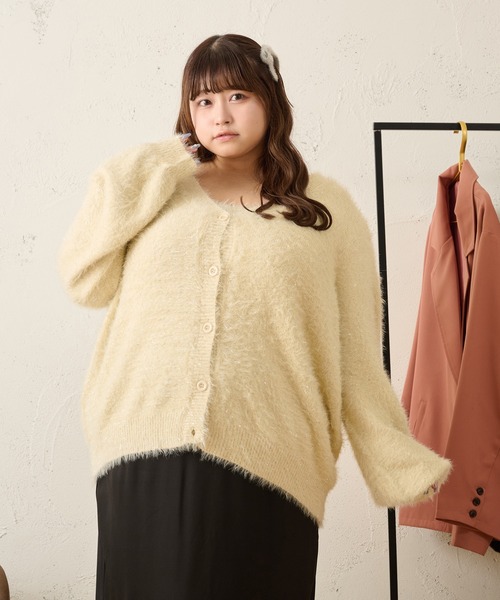 「Louiosy」 ニットカーディガン X-LARGE アイボリー レディース_画像4