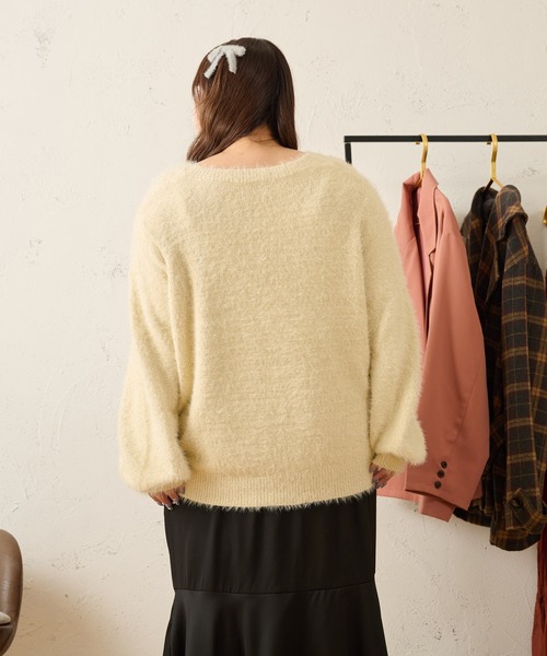 「Louiosy」 ニットカーディガン X-LARGE アイボリー レディース_画像6