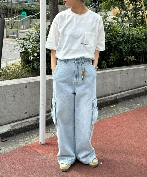 「WILD THINGS」 半袖Tシャツ LARGE ネイビー メンズ_画像7