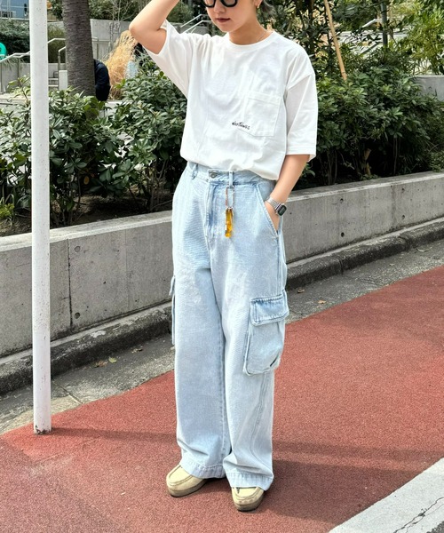 「WILD THINGS」 半袖Tシャツ LARGE ネイビー メンズ_画像9