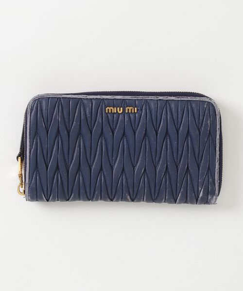 miu miu（ミュウミュウ） 財布 - ブルー レディース : ZOZOTOWN Yahoo
