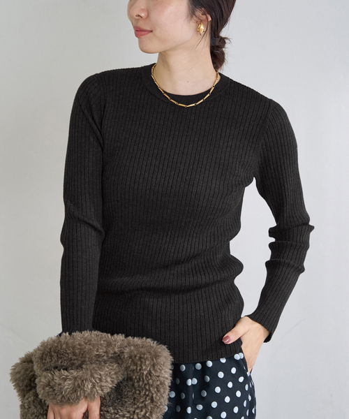 IENA（イエナ） ニット セーター EXメリノリブ クルーネックプル
