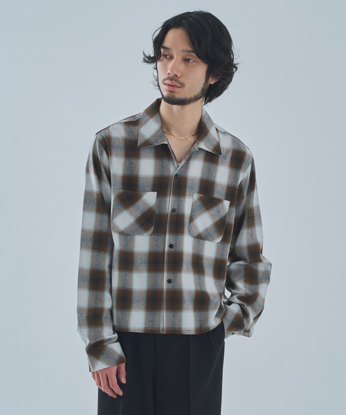 Noen（ノエン） シャツ オンブレチェックシャツ メンズ レディース