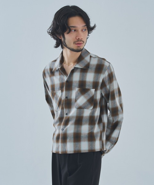 Noen（ノエン） シャツ オンブレチェックシャツ メンズ レディース