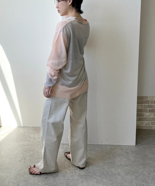 「LHELBIE」 カーディガン M ライトピンク レディース_画像4