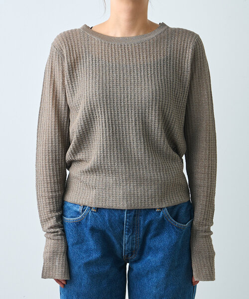 「Jena espace merveilleux」 長袖ニット FREE ブラウン レディース_画像8