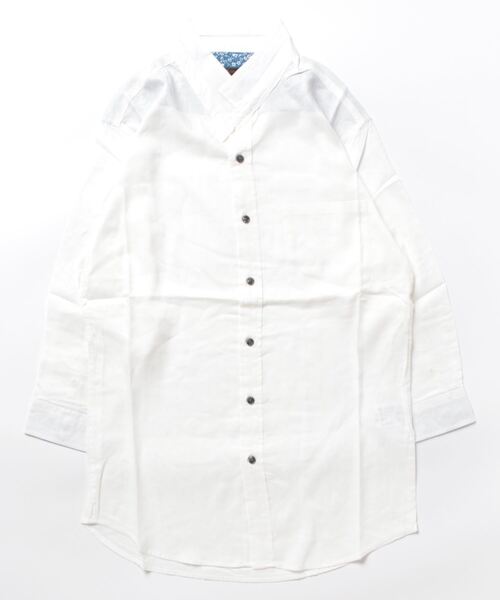 「m.f.editorial」 7分袖シャツ LARGE グリーン系その他 メンズ_画像3