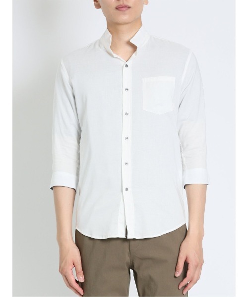 「m.f.editorial」 7分袖シャツ LARGE グリーン系その他 メンズ_画像4