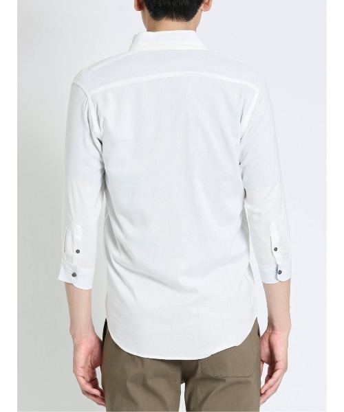 「m.f.editorial」 7分袖シャツ LARGE グリーン系その他 メンズ_画像6