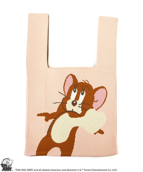 ハンドバッグ 「公式」TOM and JERRY チアフルニットマルシェバッグ