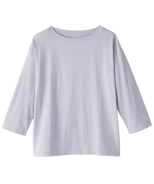 無印良品（MUJI） tシャツ 婦人 天竺編みボートネック七分袖Tシャツ