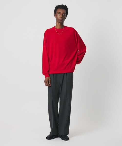 美品　UNITED ARROWS ラクーン カシミヤ クルーネックニット BEAUTY＆YOUTH UNITED ARROWS セーター ニット 「OWNESS」18ゲージ