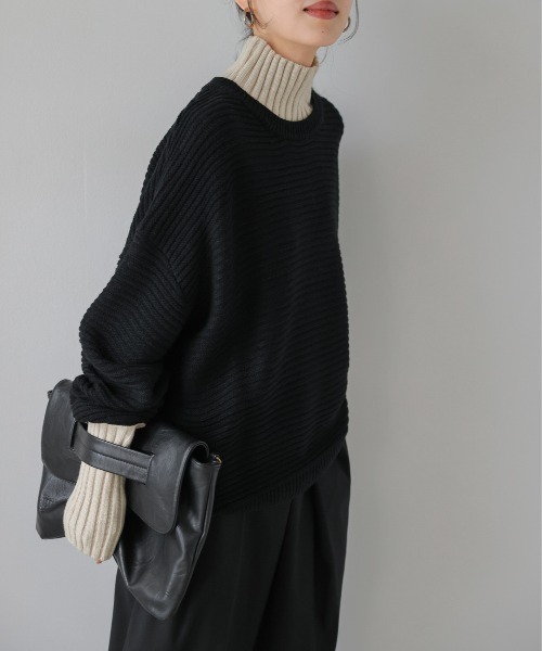 「SUGAR BISKET」 「La-gemme」長袖ニット フリー ブラック レディース_画像3