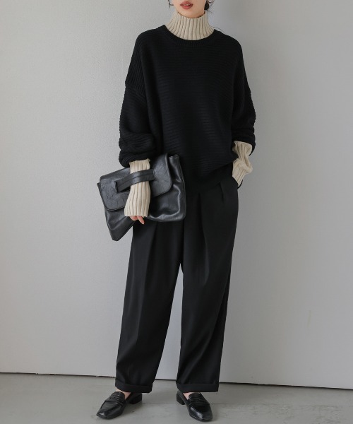「SUGAR BISKET」 「La-gemme」長袖ニット フリー ブラック レディース_画像4