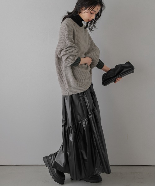 「SUGAR BISKET」 「La-gemme」長袖ニット フリー ブラック レディース_画像7