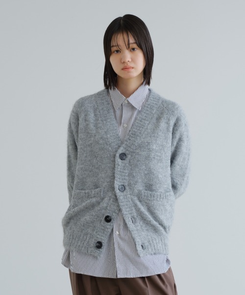 「SINSS」 ニットカーディガン MEDIUM ブルー メンズ_画像3