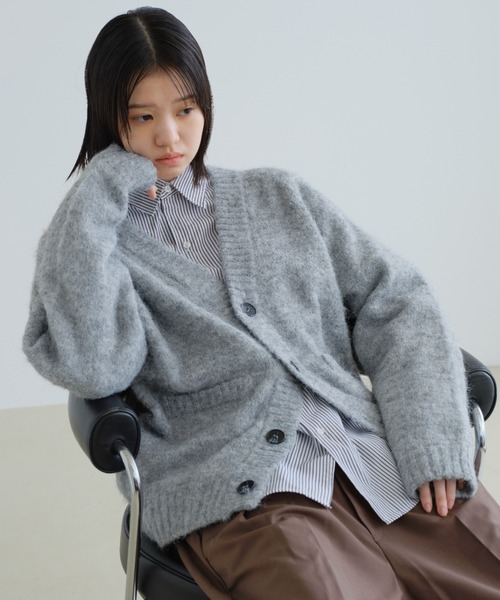 「SINSS」 ニットカーディガン MEDIUM ブルー メンズ_画像5