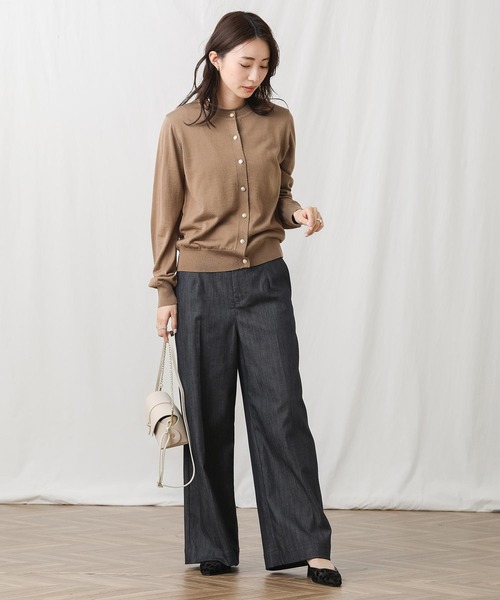 「Gready Brilliant」 「Favori」ニットアンサンブル 38 ブラック×ホワイト レディース_画像3