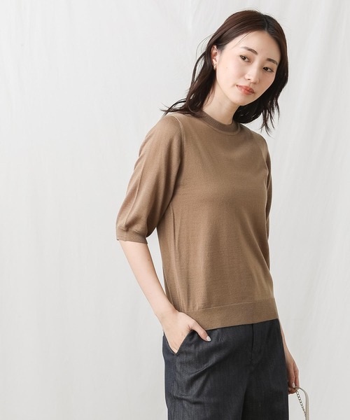 「Gready Brilliant」 「Favori」ニットアンサンブル 38 ブラック×ホワイト レディース_画像6
