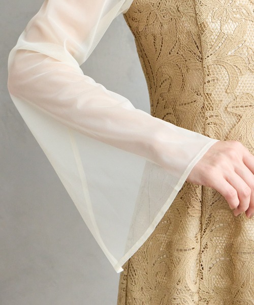 「AIMER」 長袖ワンピース MEDIUM グリーン レディースの画像