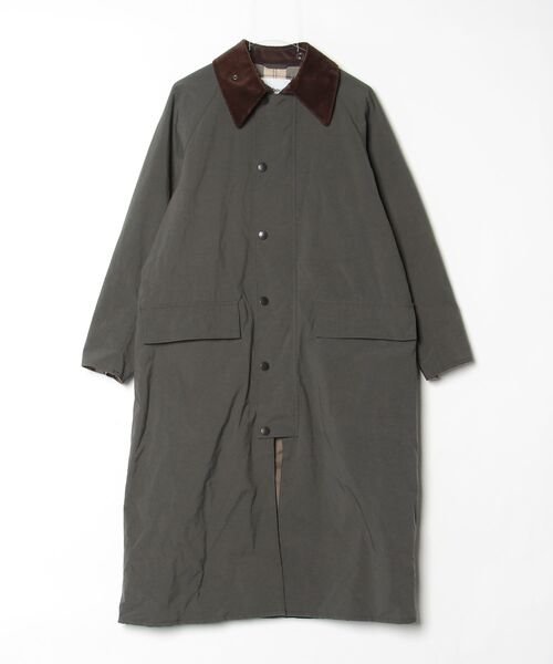 ステンカラーコート BARBOUR/バブアー　LADIES BURGHLEY Barbour（バブアー） BURGHLEY ステンカラーコート 34 グリーン
