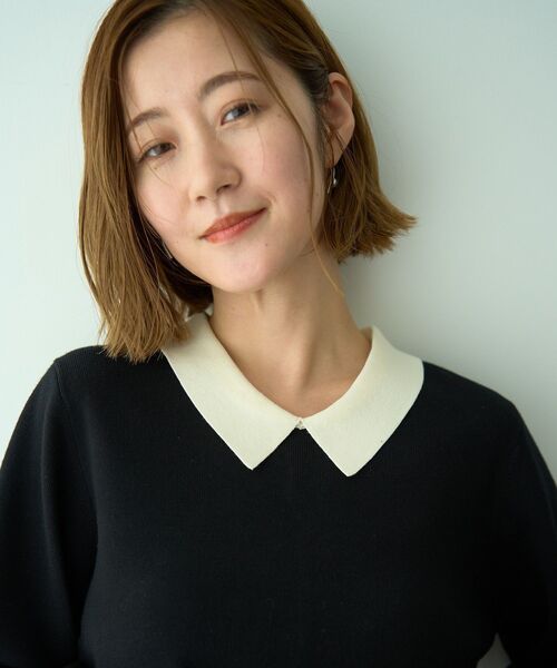 「YECCA VECCA」 長袖ニット FREE ライトグレー レディース_画像7