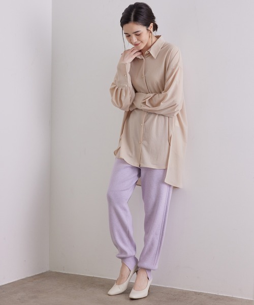 「SALON adam et rope'」 イージーパンツ FREE ベージュ レディース_画像3