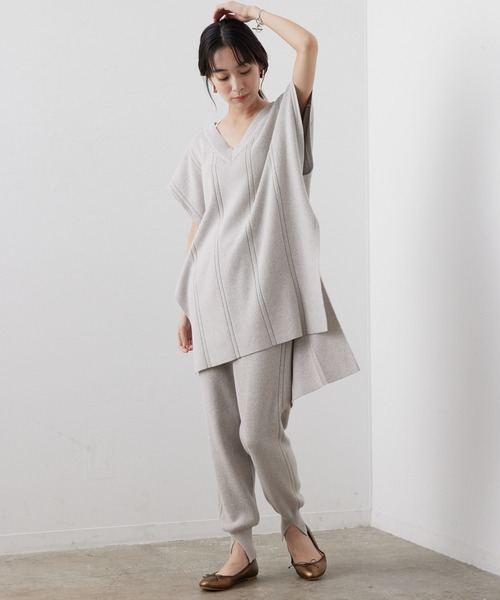 「SALON adam et rope'」 イージーパンツ FREE ベージュ レディース_画像7