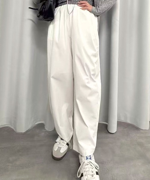 Lots of Love ワイドパンツ パンツ マシュマロツイルタックコクーン