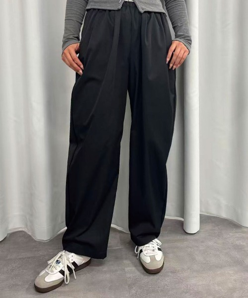 Lots of Love ワイドパンツ パンツ マシュマロツイルタックコクーン