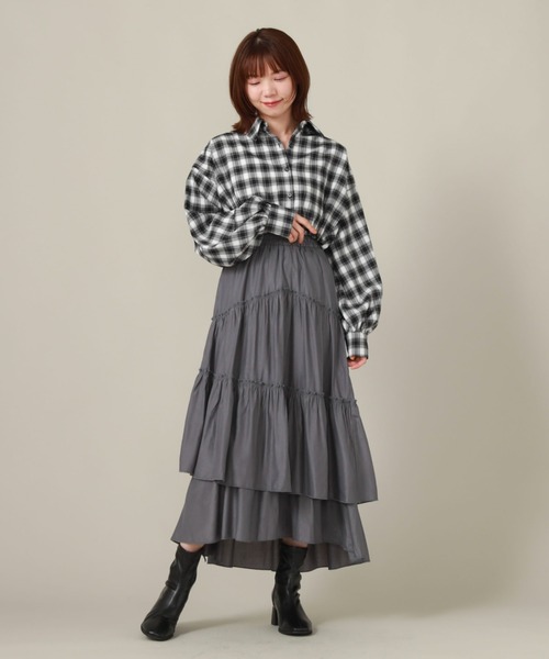 「archives」 スカート MEDIUM ブラック レディース_画像2