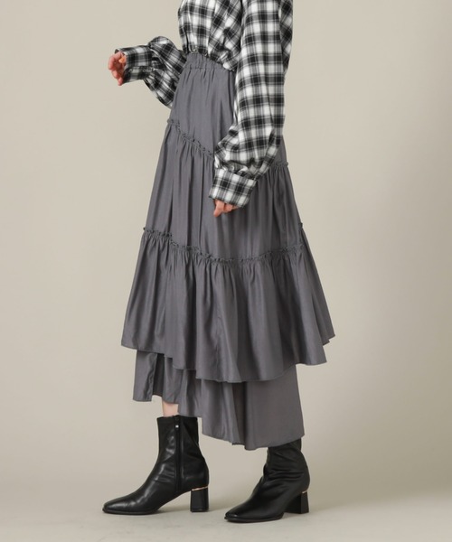 「archives」 スカート MEDIUM ブラック レディース_画像3