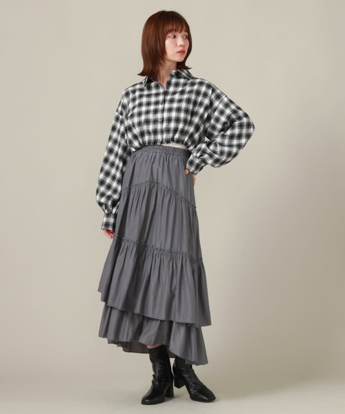 「archives」 スカート MEDIUM ブラック レディース_画像5