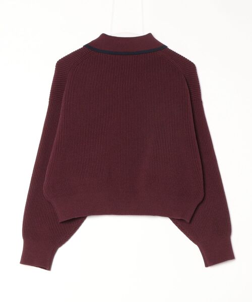 「FRED PERRY」 ニットカーディガン 10 ワイン レディースの画像