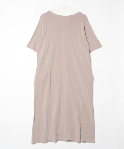 「haupia」 半袖ワンピース MEDIUM グレイッシュベージュ レディース_画像2