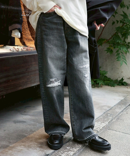 「JOURNAL STANDARD LUXE」 デニムパンツ LARGE グレー レディース
