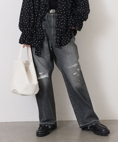 「JOURNAL STANDARD LUXE」 デニムパンツ LARGE グレー レディース
