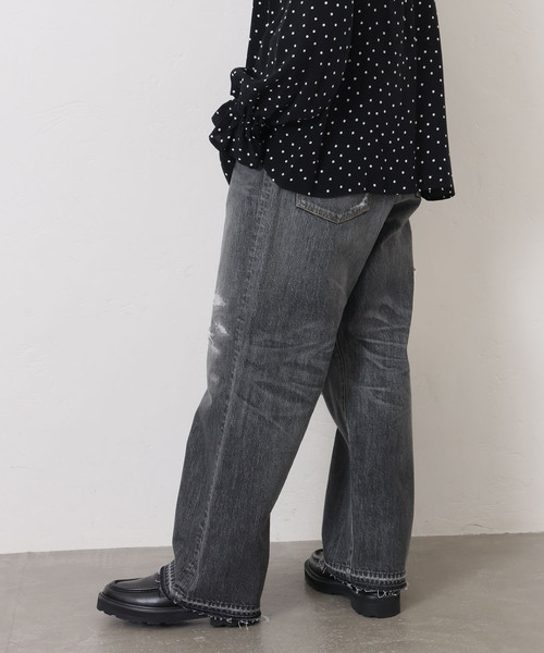 「JOURNAL STANDARD LUXE」 デニムパンツ LARGE グレー レディース