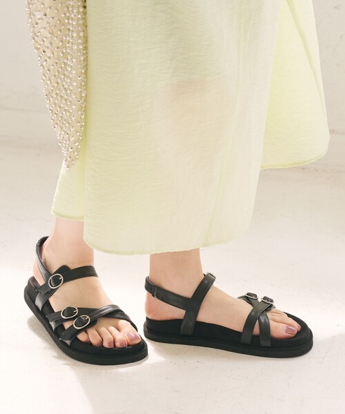 BEAUTY＆YOUTH UNITED ARROWS サンダル ダブルクロス ベルト バック