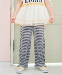パンツ チェックプリーツパンツ キッズ 子供服...の詳細画像3