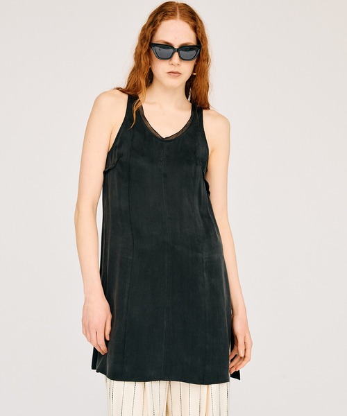 チュニック 「2026Summer Pre-Order」サテンタンクチュニック / Satin Tank Tunicの画像