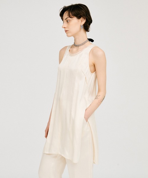 チュニック 「2026Summer Pre-Order」サテンタンクチュニック / Satin Tank Tunicの画像